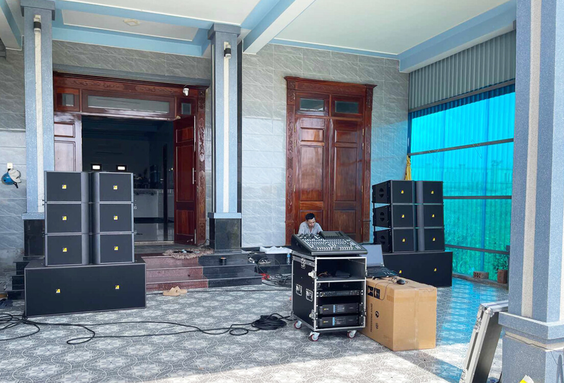 Lắp đặt dàn Line Array Actpro sự kiện, đám cưới hơn 276tr cho anh Dũng tại Quảng Bình (Actpro HQL 212, HQS218, FP10000Q,…)