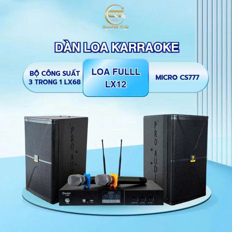 Dàn loa Karaoke Budhe- Bộ công suất 3 trong 1 LX68
